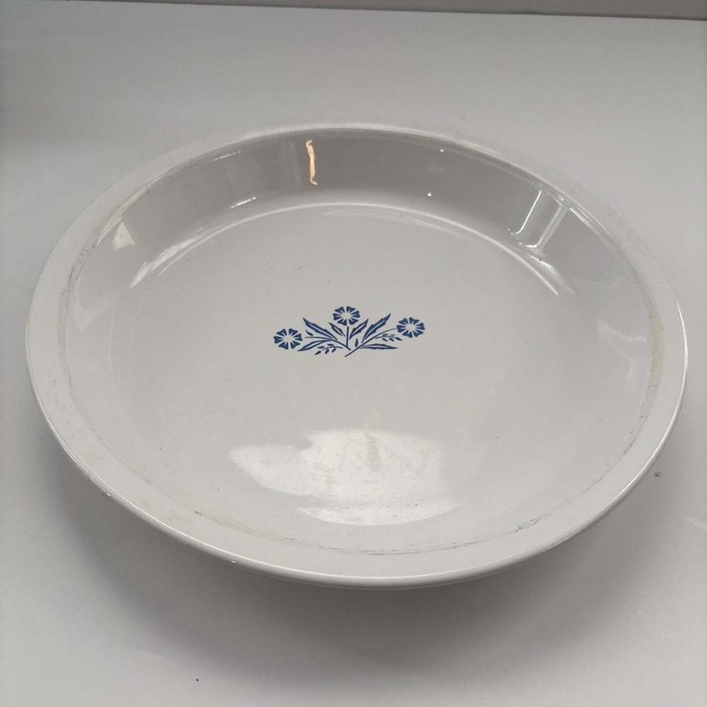 Vintage Corning Ware P-309 9"x1.25" Cornflower Blue Pie Pan Plate USA